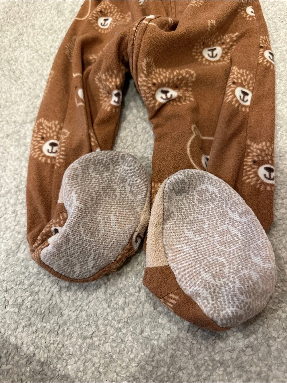 Baby boy fleece footie
